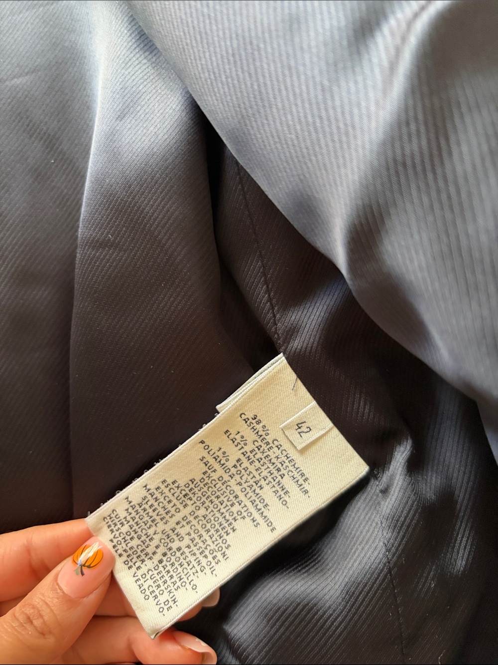 Hermès Navy and Black leathers and cashmere Bomber Jacket - Picture 4 of 9
